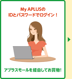 NET station＊APLUSのIDとパスワードでログイン！アプラスモールを経由してお買物！