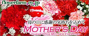 flowerfarm.co.jp 母の日に感謝の気持ちを込めて MOTHER'S DAY THANK YOUR MOTHER EVERYDAY